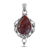 925 Silver Blue Lace Agate Pendant