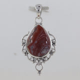 925 Silver Blue Lace Agate Pendant