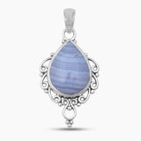 925 Silver Crazy Lace Agate Pendants