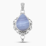 925 Silver Crazy Lace Agate Pendants