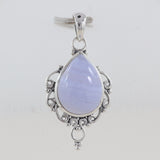 925 Silver Blue Lace Agate Pendant