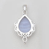 925 Silver Crazy Lace Agate Pendants