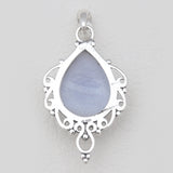 925 Silver Crazy Lace Agate Pendants
