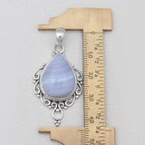 925 Silver Crazy Lace Agate Pendants