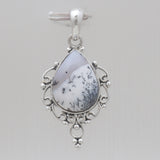 925 Sterling Silver Dendritic Opal Pendants