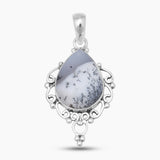 925 Sterling Silver Dendritic Opal Pendants