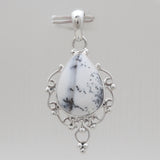 925 Sterling Silver Dendritic Opal Pendants