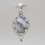 925 Sterling Silver Dendritic Opal Pendants