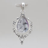 925 Sterling Silver Dendritic Opal Pendants