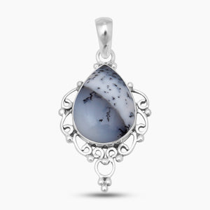 925 Sterling Silver Dendritic Opal Pendants