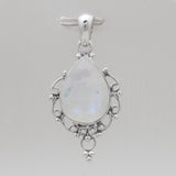 Rainbow Moonstone Silver Designer Pendants