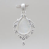 Rainbow Moonstone Silver Designer Pendants