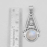 Rainbow Moonstone Silver Pendants