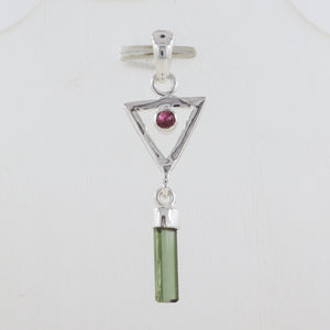 925 Sterling Silver Tourmaline Pendants