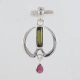 925 Starling Silver Tourmaline Pendants