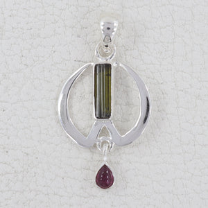 925 Sterling Silver Tourmaline Pendants
