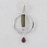 925 Starling Silver Tourmaline Pendants