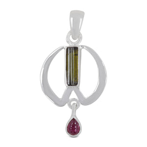 925 Sterling Silver Tourmaline Pendants