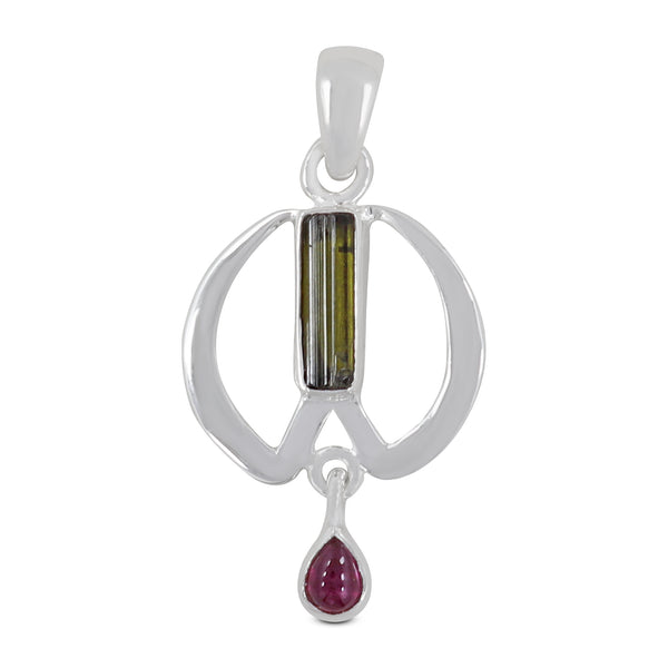 925 Sterling Silver Tourmaline Pendants
