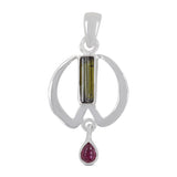 925 Starling Silver Tourmaline Pendants