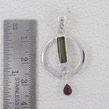 925 Starling Silver Tourmaline Pendants