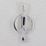 925 Starling Silver Tourmaline Pendants