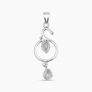925 Sterling Silver Herkimer Quartz Pendants