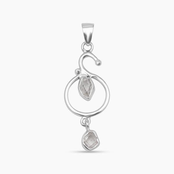 925 Sterling Silver Herkimer Quartz Pendants