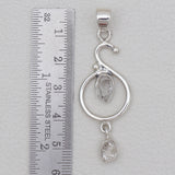 925 Sterling Silver Herkimer Quartz Pendants
