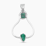 925 Sterling Silver Emerald Pendants