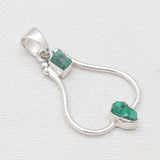 925 Sterling Silver Emerald Pendants