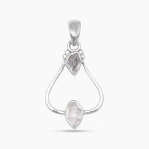 925 Silver Herkimer Quartz Pendants