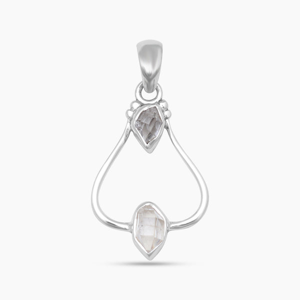 925 Silver Herkimer Quartz Pendants