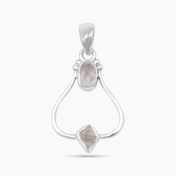 925 Silver Herkimer Quartz Pendants