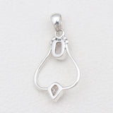 925 Silver Herkimer Quartz Pendants