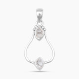 925 Silver Herkimer Quartz Pendants