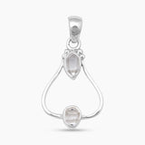 925 Silver Herkimer Quartz Pendants