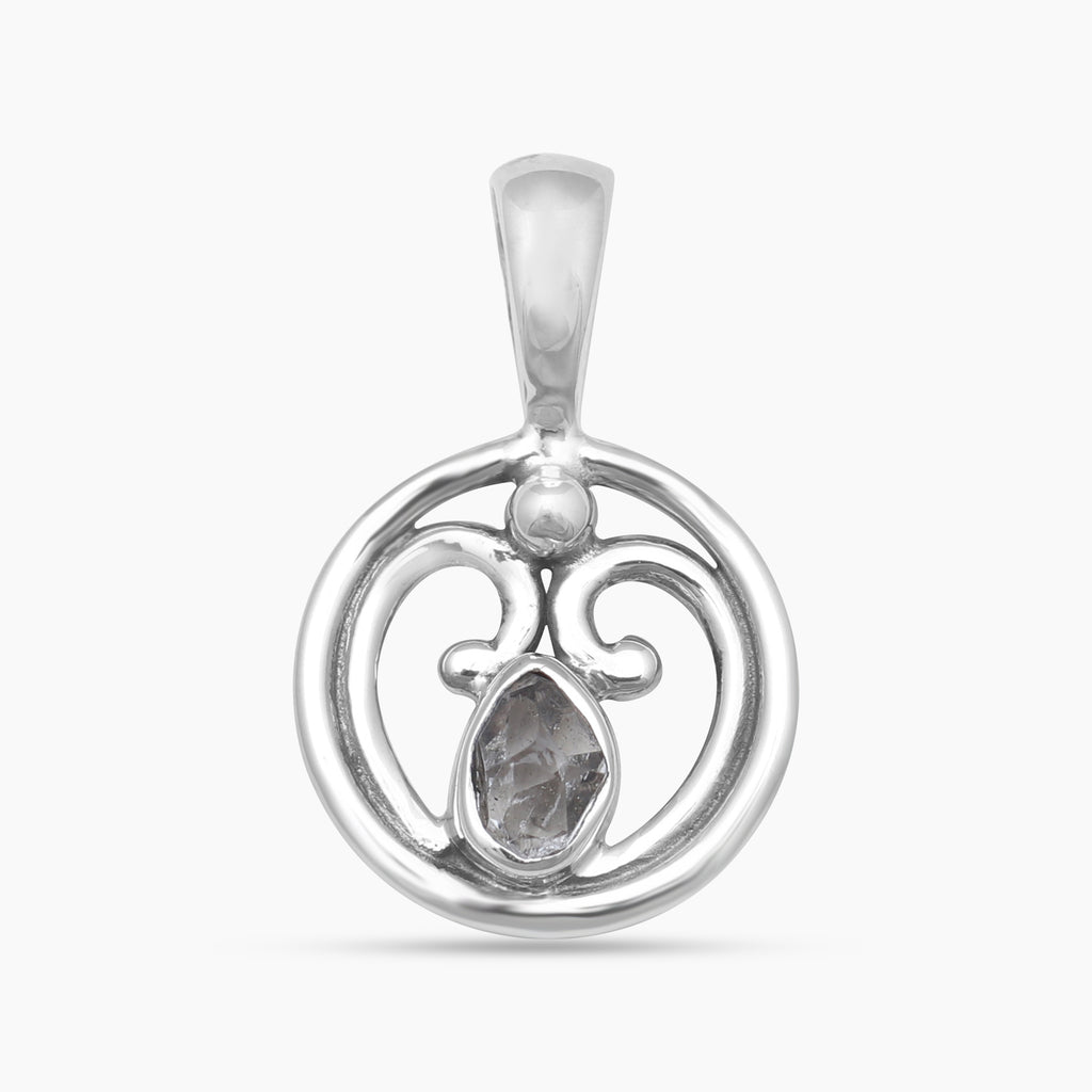 925 Silver Herkimer Quartz Pendants
