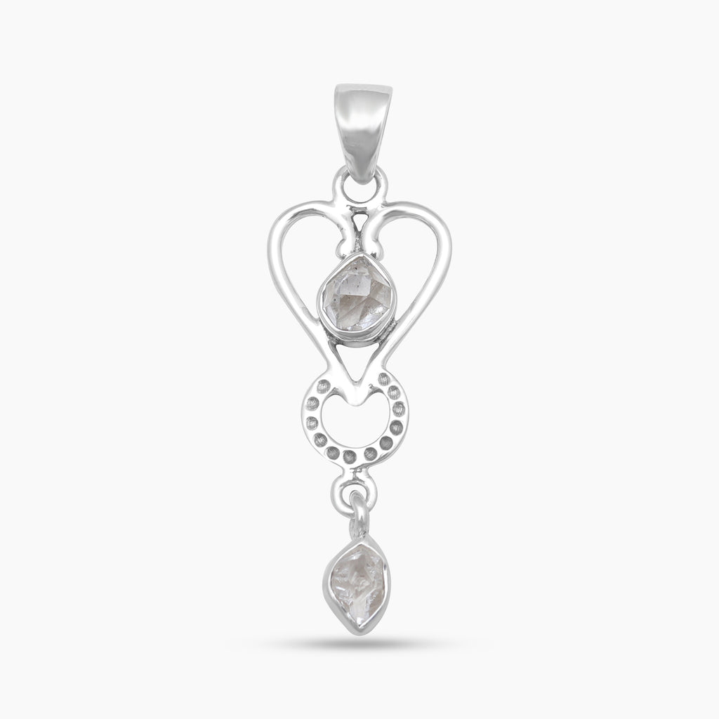 925 Silver Herkimer Quartz Pendants