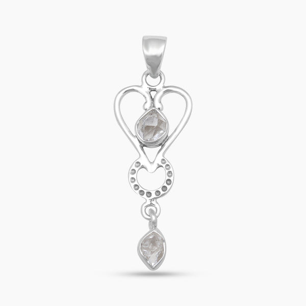 925 Silver Herkimer Quartz Pendants