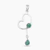 925 Sterling Silver Emerald Pendants