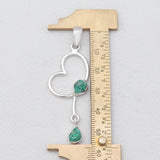 925 Sterling Silver Emerald Pendants