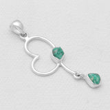 925 Sterling Silver Emerald Pendants