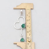 925 Sterling Silver Emerald Pendants