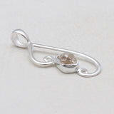 925 Silver Herkimer Quartz Pendants