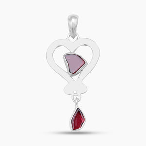 925 Sterling Silver Garnet Pendants