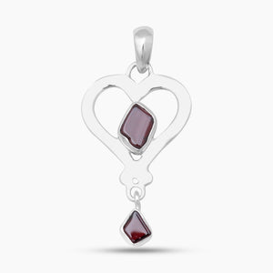 925 Sterling Silver Garnet Pendants