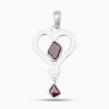 925 Sterling Silver Garnet Pendants
