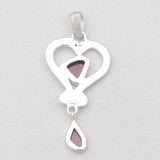 925 Sterling Silver Garnet Pendants
