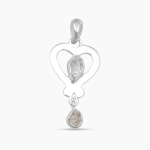 925 Sterling Silver Herkimer Quartz Pendants